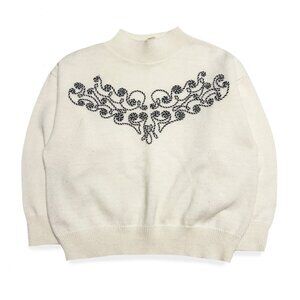 Vintage Tricots Excelsior Knits, Swirl Patterned Sweater